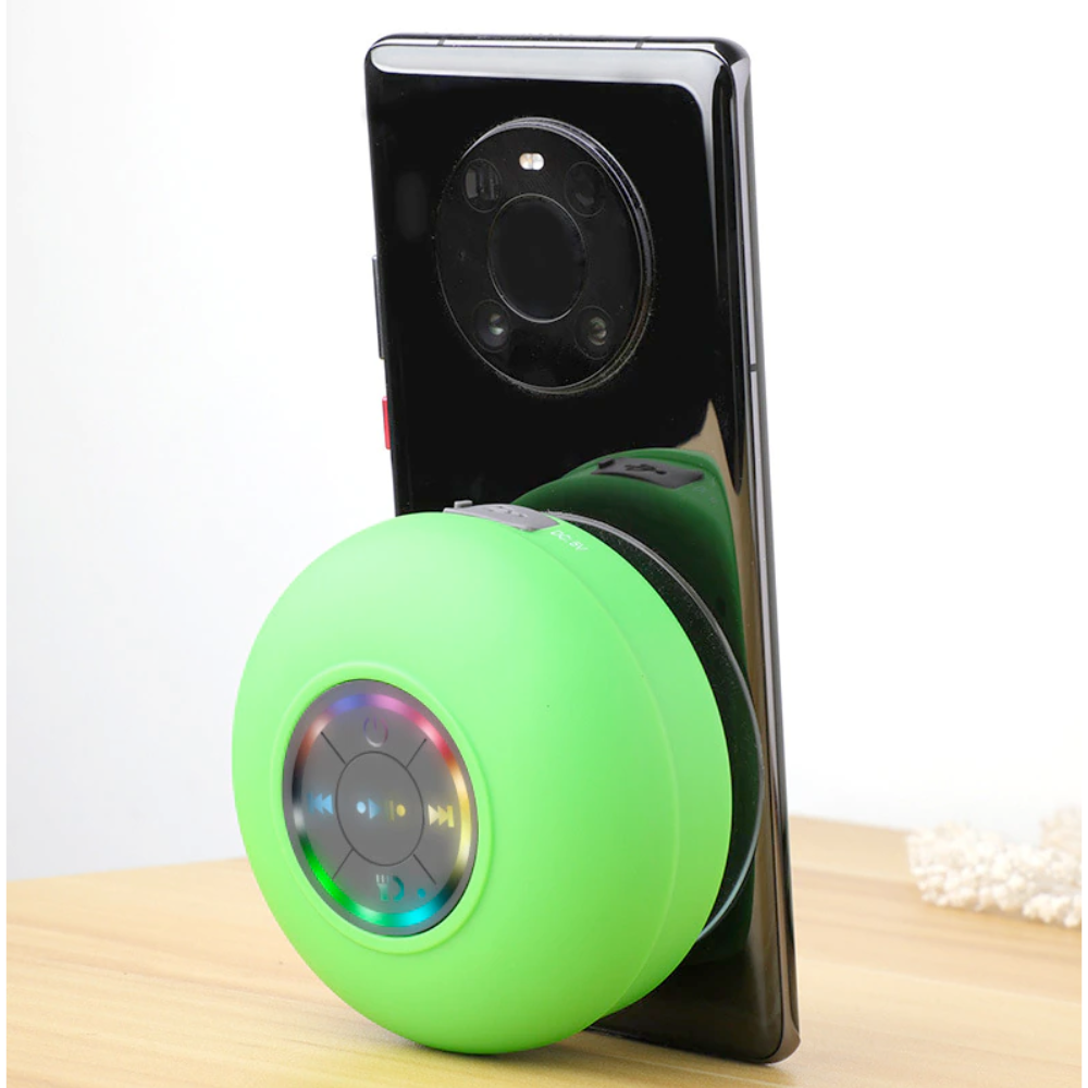 Mini Waterproof RGB Bluetooth Speaker – Wireless, Hands-Free & Shower-Friendly