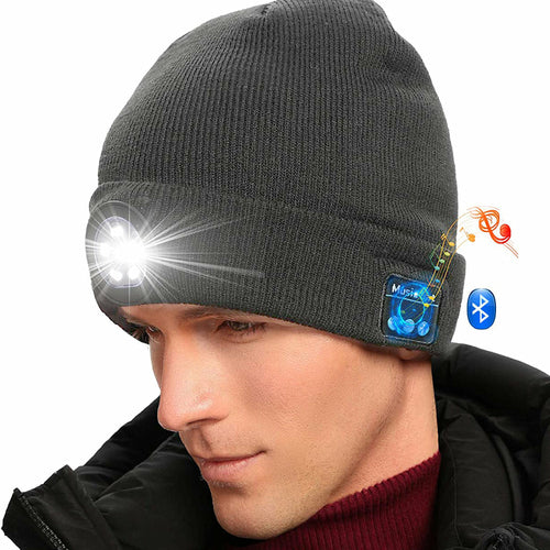 Wireless Bluetooth LED Beanie with Built-in Speakers – Winter Gift Idea