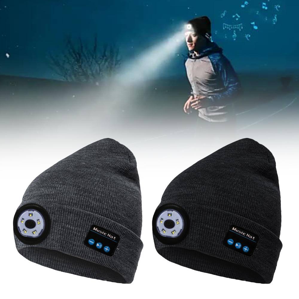 Wireless Bluetooth LED Beanie with Built-in Speakers – Winter Gift Idea