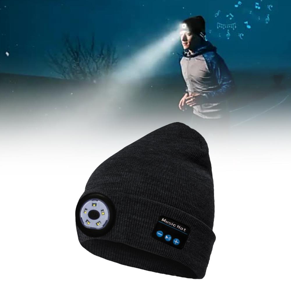 Wireless Bluetooth LED Beanie with Built-in Speakers – Winter Gift Idea