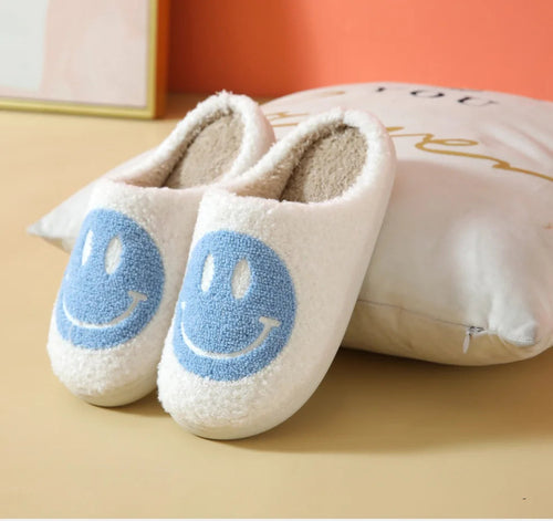 Happy Smile Face Slippers – Cozy Indoor Cotton Shoes | Winter Warmth