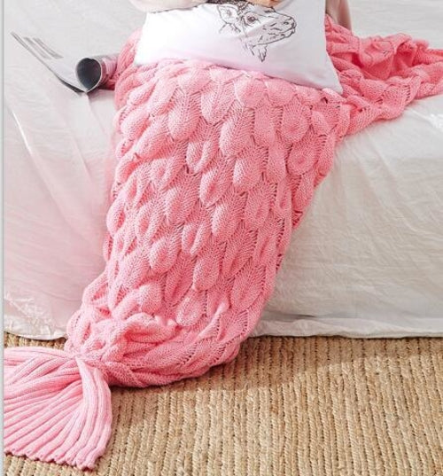 Soft Knitted Mermaid Tail Blanket – Handmade & Wearable Crochet Design