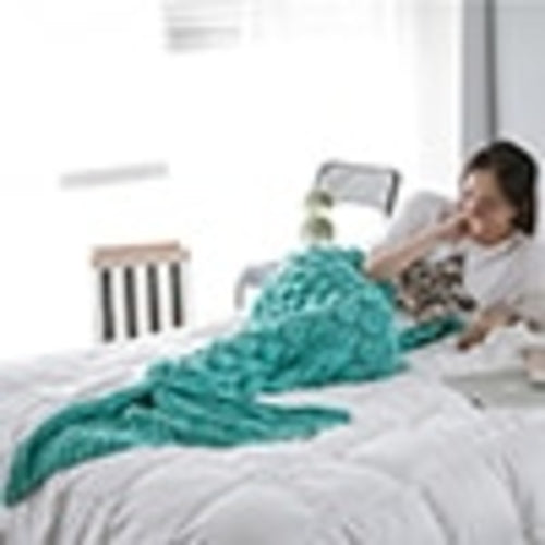 Soft Knitted Mermaid Tail Blanket – Handmade & Wearable Crochet Design