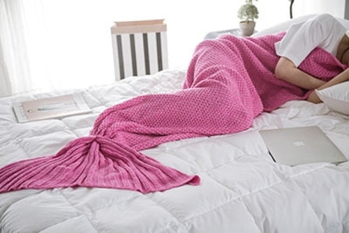 Soft Knitted Mermaid Tail Blanket – Handmade & Wearable Crochet Design