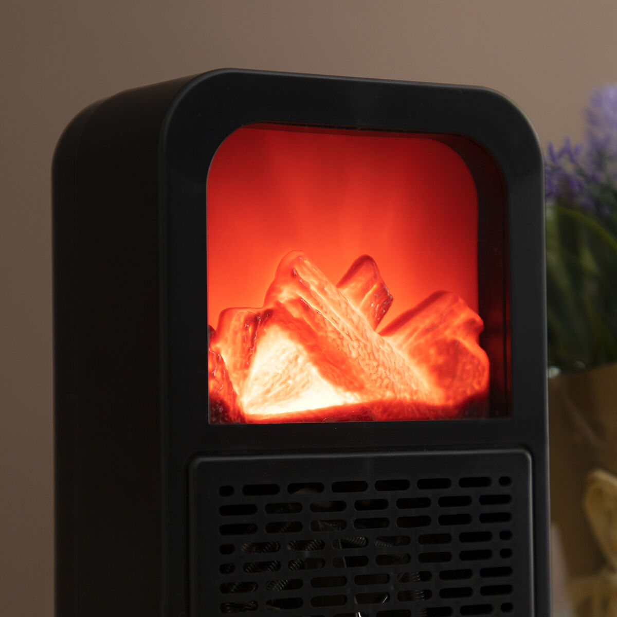 3D Flame Effect Tabletop Heater – Portable & Compact | 400W