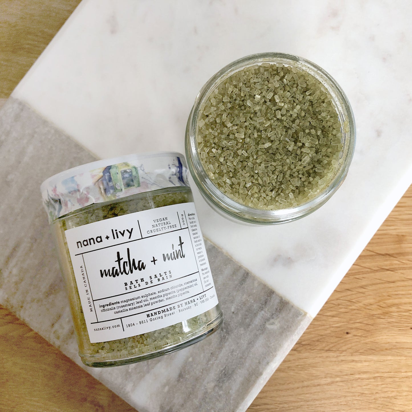 Matcha + Mint Bath Salts – Soothing Muscle Relief & Aromatherapy Soak