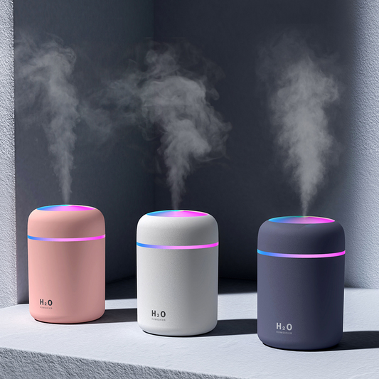 Portable 300ml Air Humidifier & Essential Oil Diffuser – USB Powered for Home, Office & Car