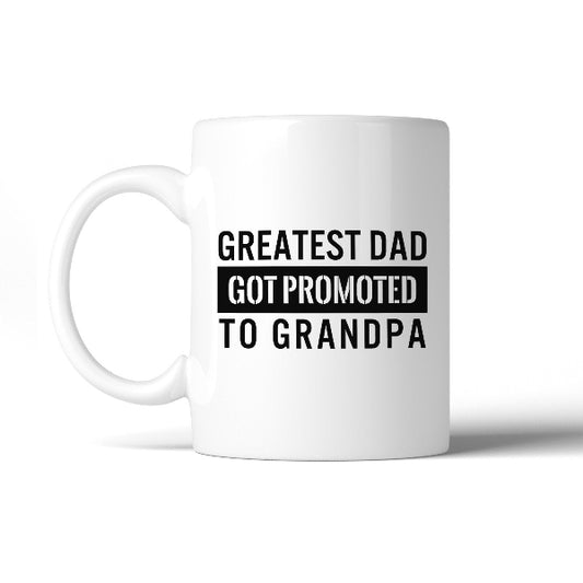 "Promoted to Grandpa" Coffee Mug – Baby Announcement Gift | 11oz Ceramic