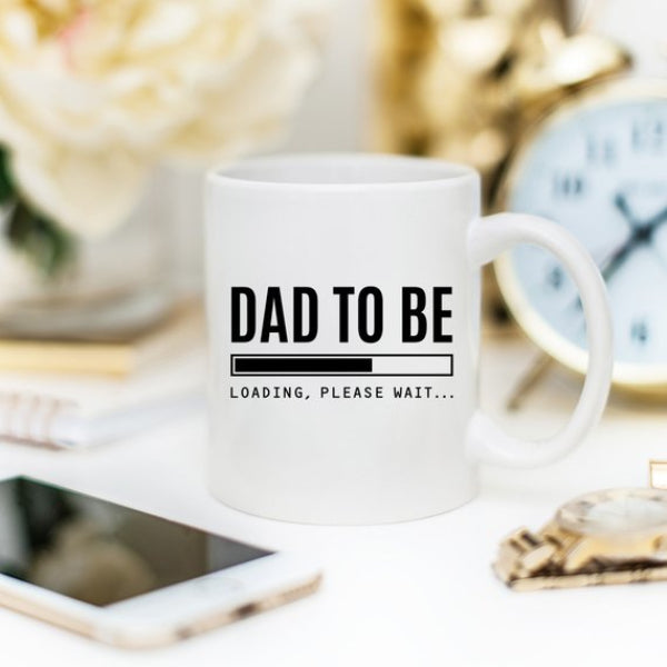 "Dad to Be – Loading" Coffee Mug | Future Dad Gift | Baby Announcement