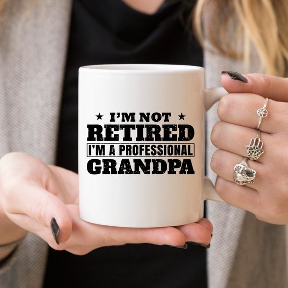 "I'm Not Retired, I'm a Professional Grandpa" Funny Mug – 11oz Coffee Cup