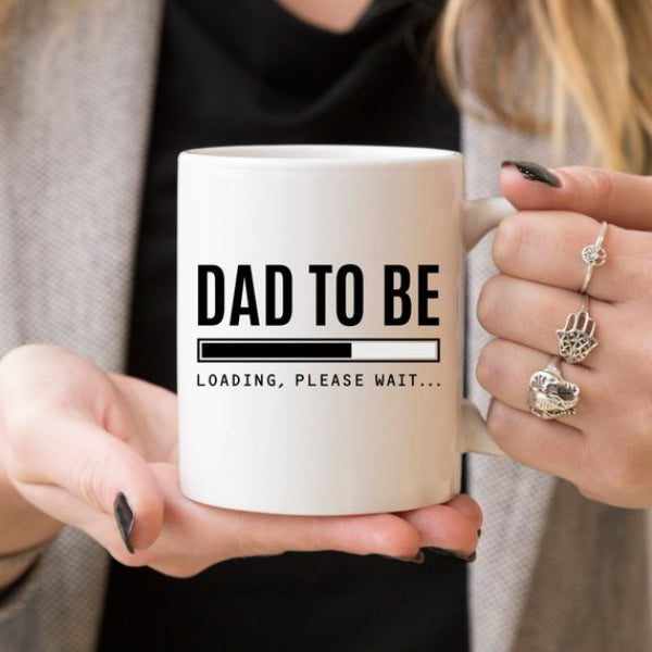 "Dad to Be – Loading" Coffee Mug | Future Dad Gift | Baby Announcement