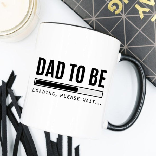 "Dad to Be – Loading" Coffee Mug | Future Dad Gift | Baby Announcement